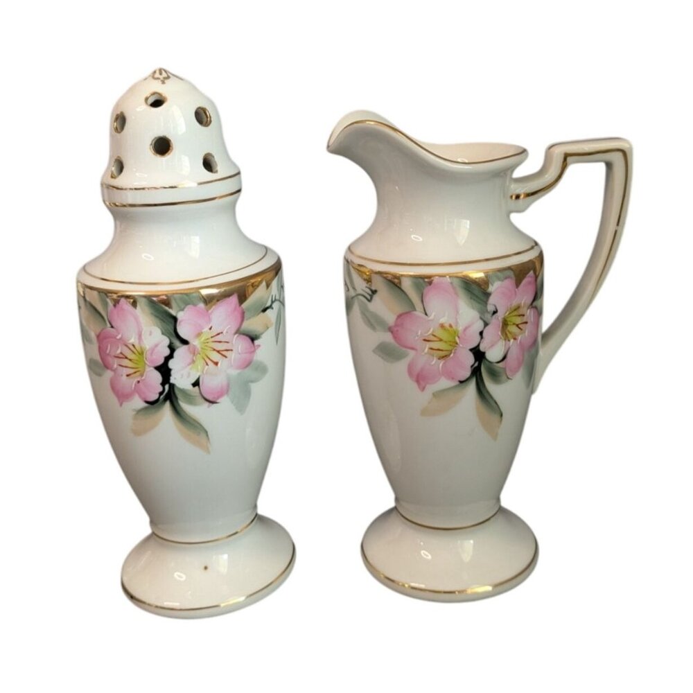 Noritake Azalea Berry Sugar Shaker Creamer Set red mark